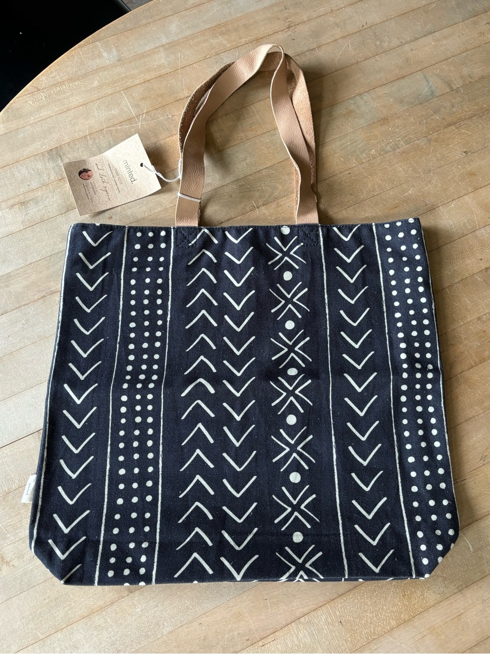 NWT “Mudcloth” Snap Tote